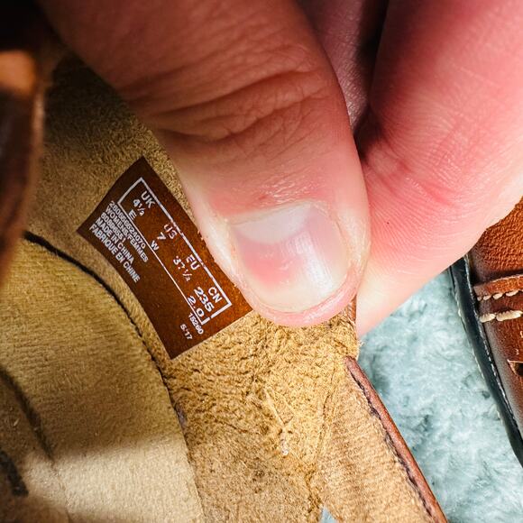 Vintage Warm Brown Leather Strappy Round Toe Clog Flats Comfort Shoes Mary Jane - Picture 6 of 6